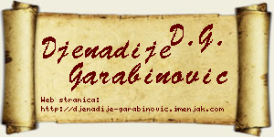 Đenadije Garabinović vizit kartica